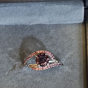 Sterling Silver Pink Gemstone Ring